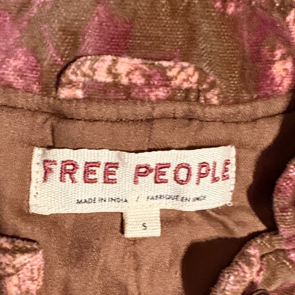 Free People Pink and Brown Floral Jacket - Picture 5 of 11